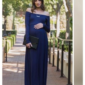 PinkBlush Maternity Off the Shoulder Maxi